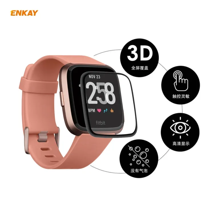 10 PCS For Fitbit Versa 3 / Fitbit Sense ENKAY Hat-Prince 3D Full Screen Soft PC Edge   PMMA HD Screen Protector Film