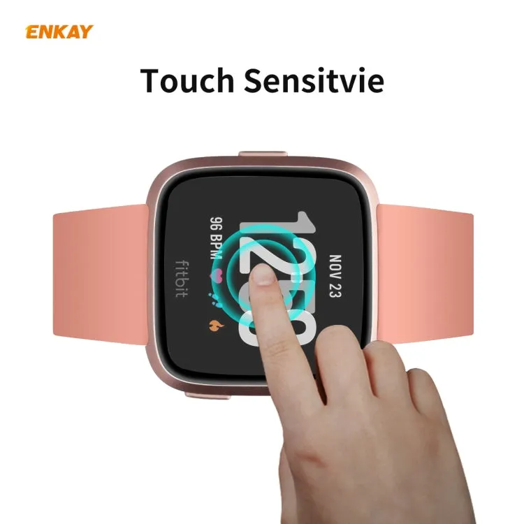 10 PCS For Fitbit Versa 3 / Fitbit Sense ENKAY Hat-Prince 3D Full Screen Soft PC Edge   PMMA HD Screen Protector Film