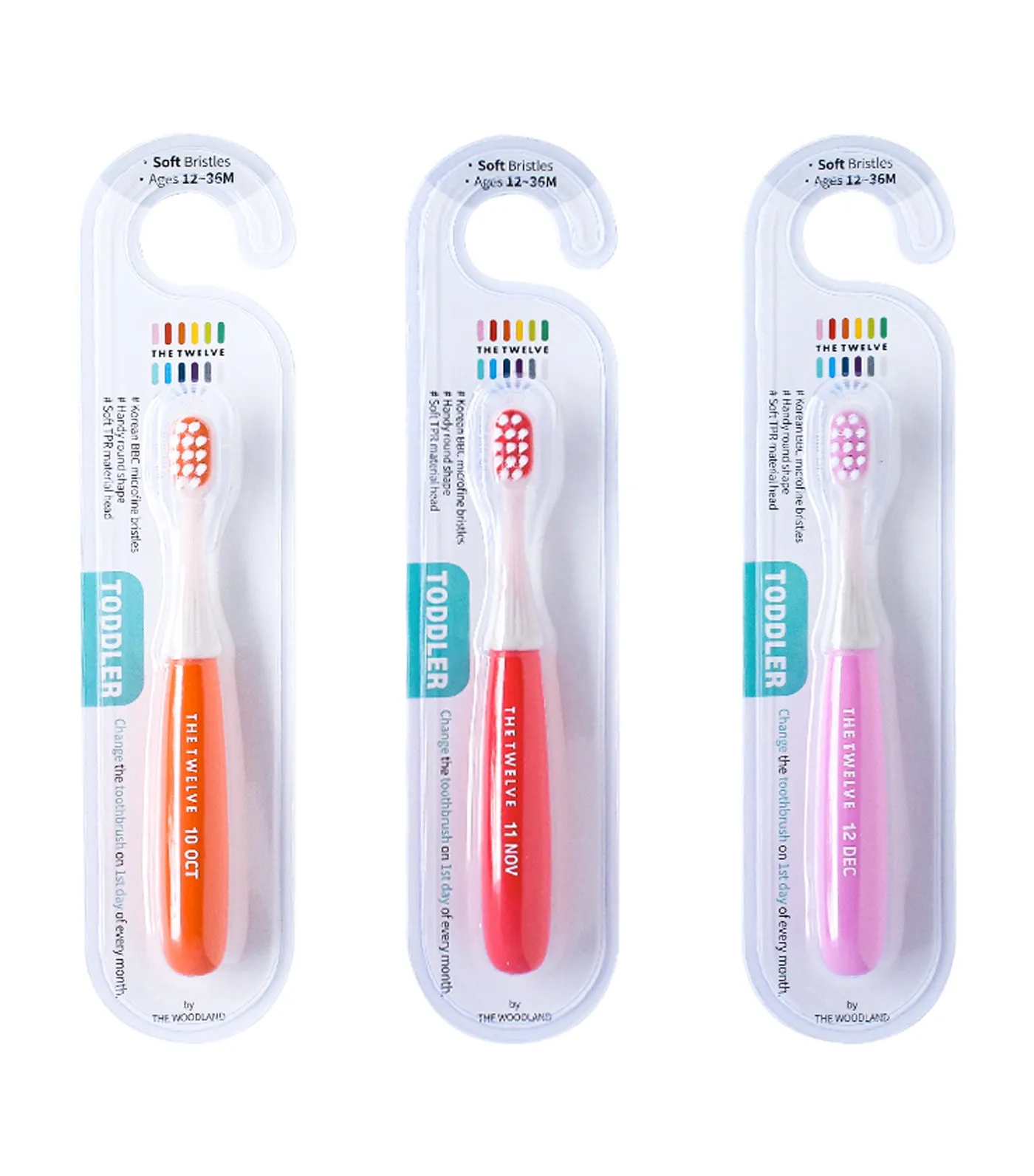 12-Piece Toddler Toothbrush Set - Vivid