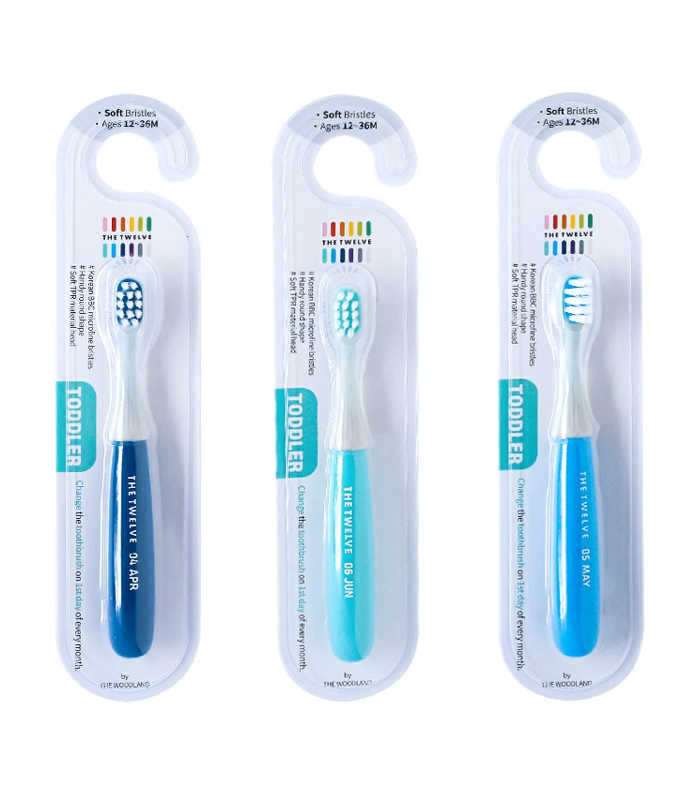 12-Piece Toddler Toothbrush Set - Vivid