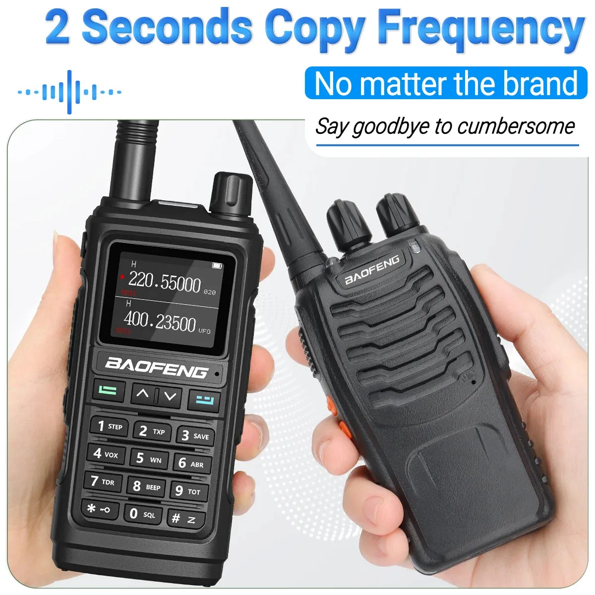 1/2PCS Baofeng UV-17M Air Band Walkie Talkie 999CH Copy Frequency NOAA Long Range Type-C Upgrade UV-5R 17 Pro Ham Two Way Radio