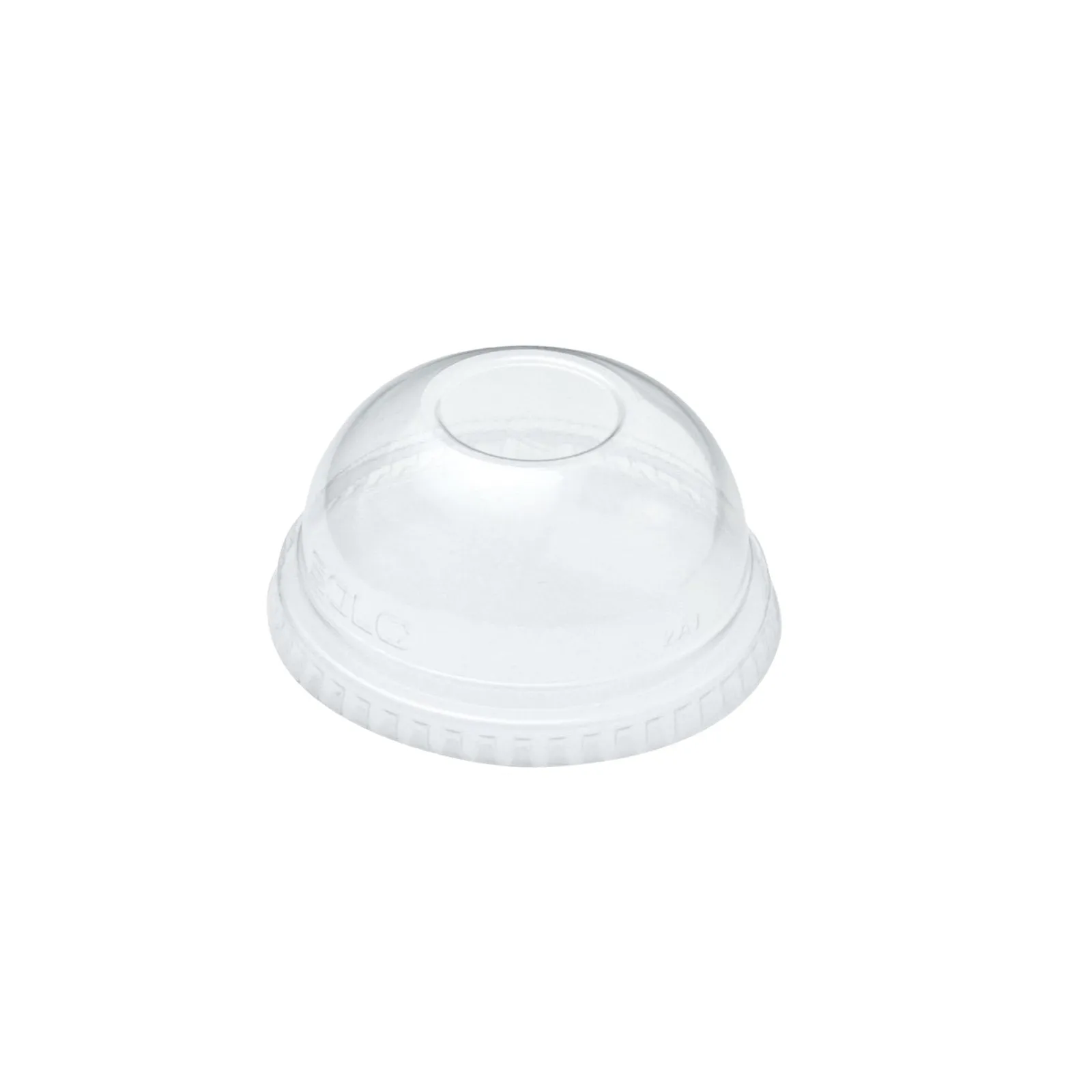 16oz/20oz Clear PET Domed Lids With Hole