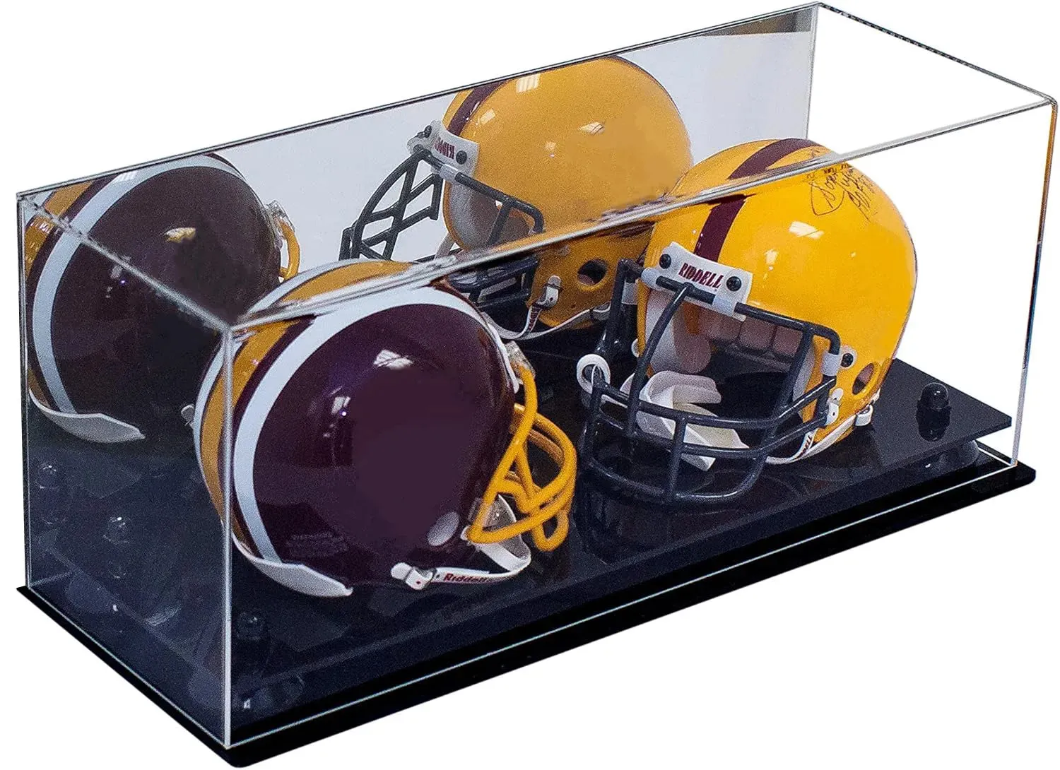 2 Mini Helmet or Mini Football with Mini Helmet Display Case - Mirror (B46/V46/A019)