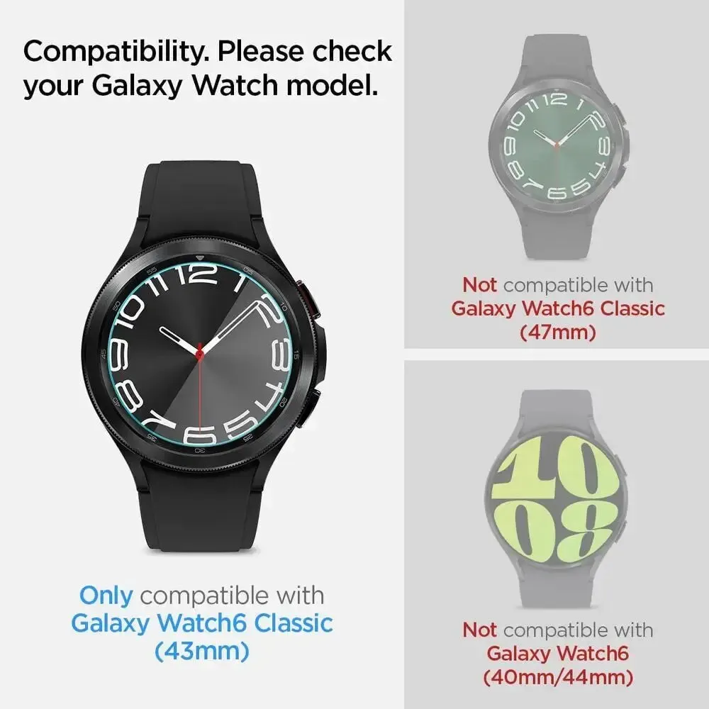 [2 Pack] Galaxy Watch 6 Classic Screen Protector (43mm) EZ FIT GLAS.tR