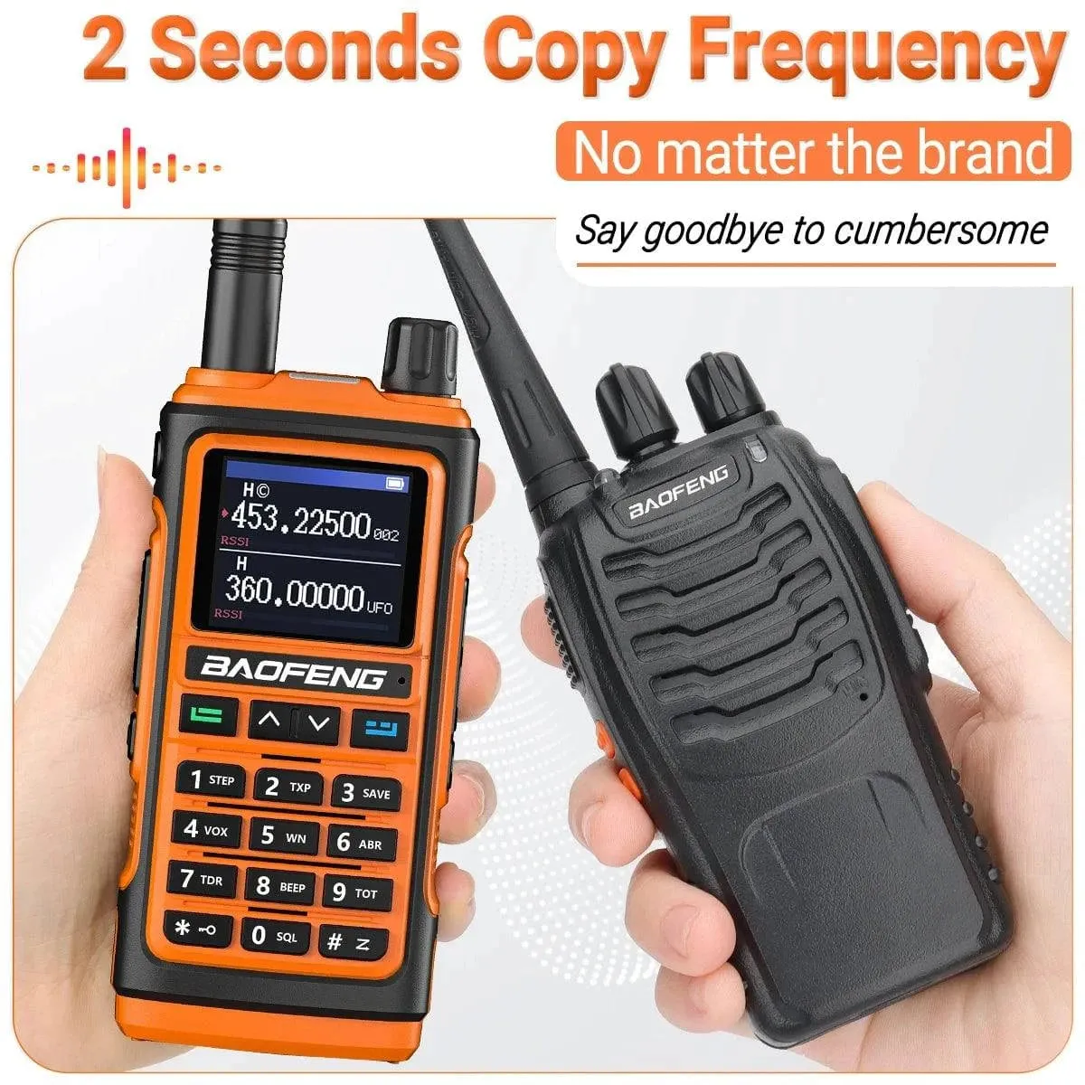 2x Baofeng UV-17M Air Band Walkie Talkie Wireless Copy Frequency NOAA Type-C Long Range UV-5R 17 Pro Portable Ham Two Way Radio