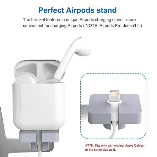 3 in 1 Aluminum Charging Stand for Apple Watch : Charger Stand Charging Station Dock for iWatch Series 5/4/3/2/1,AirPods, iPad, iPhone 11/11 Pro/Xs/X Max/XR/X/8/8Plus/7/7 Plus /6S /6S Plus