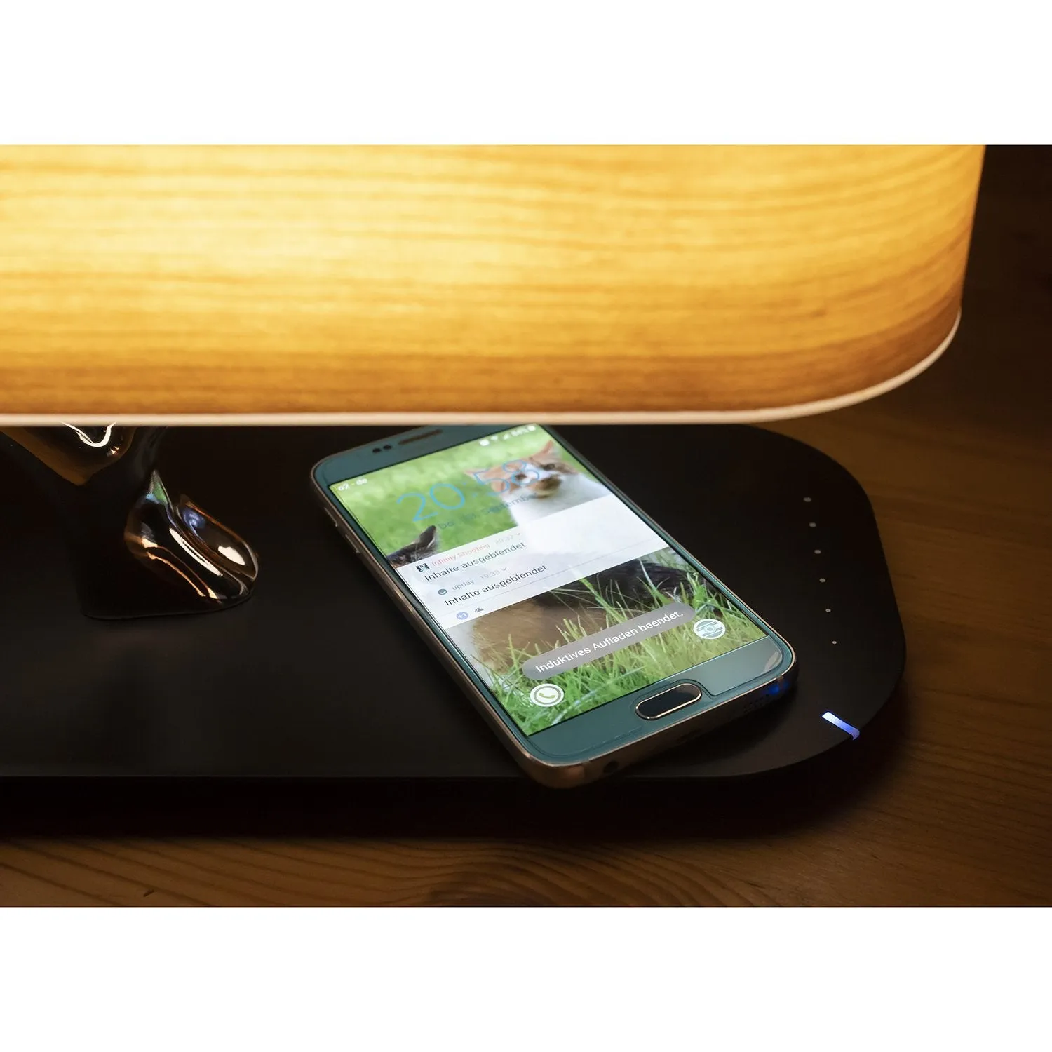 3-in-1 Inductive Charging Station Smart-Bonsai-QI B7 with BT Speaker & Lamp Black