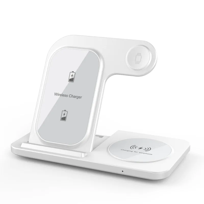 3 in 1 Wireless Charger Stand Pad Fast Charging Station Dock