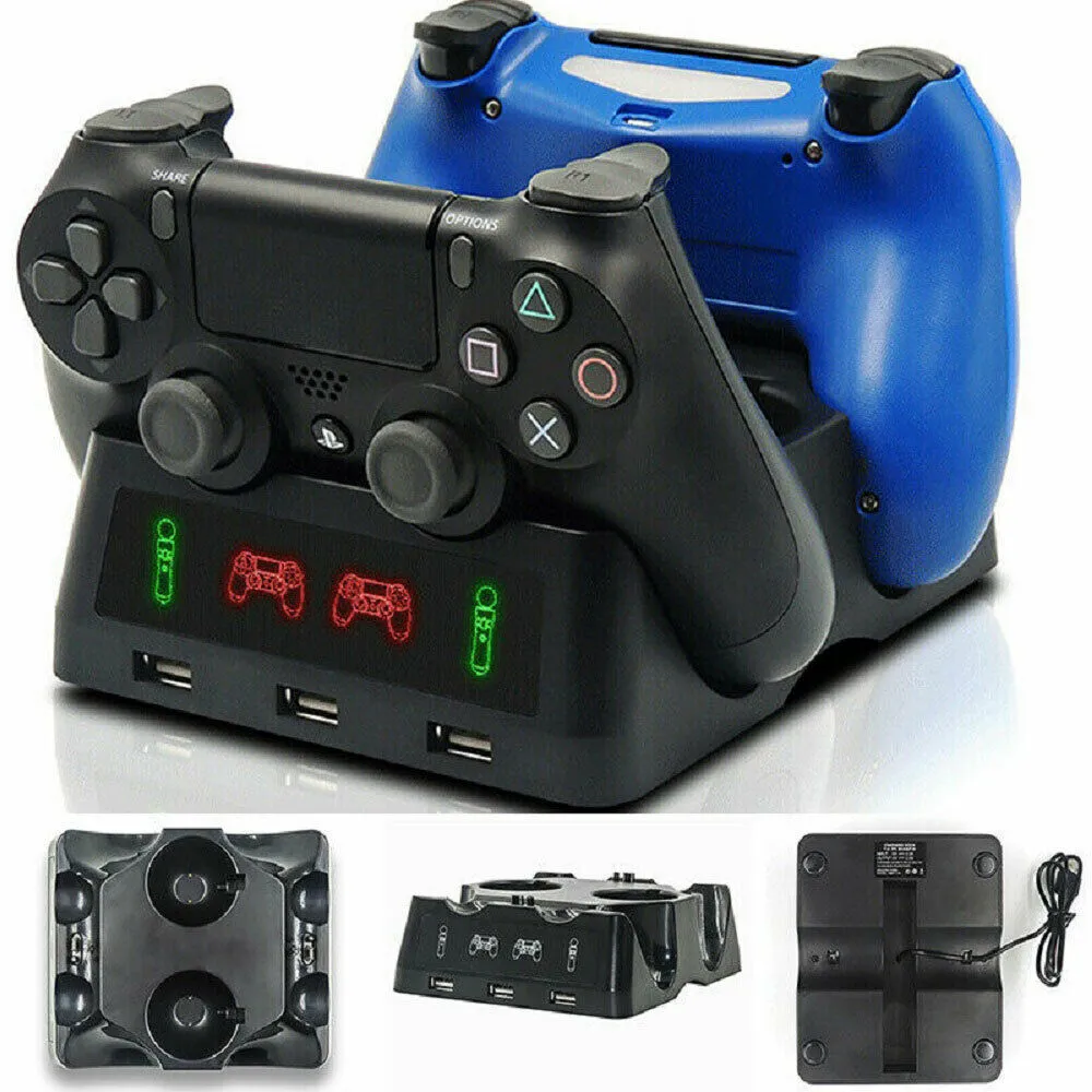 4-in-1 Charger Charging Dock Holder Mount Station For PS4/PS/VR Move Controller