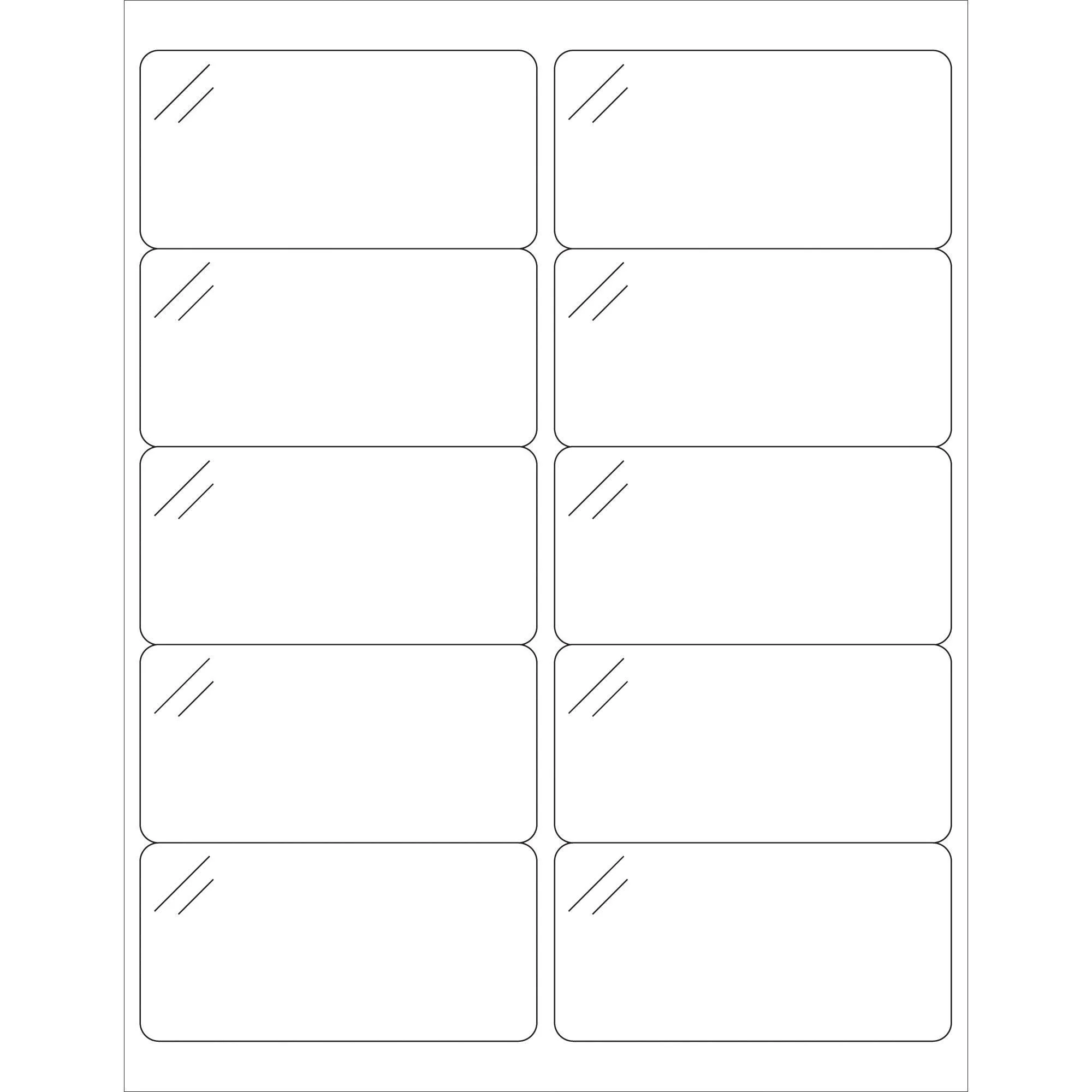 4 x 2" Pure Clear Rectangle Laser Labels