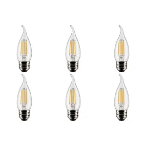 5.5W CA10 LED - Clear - Medium base - 90 CRI - 2700K - 120V - 6-Pack