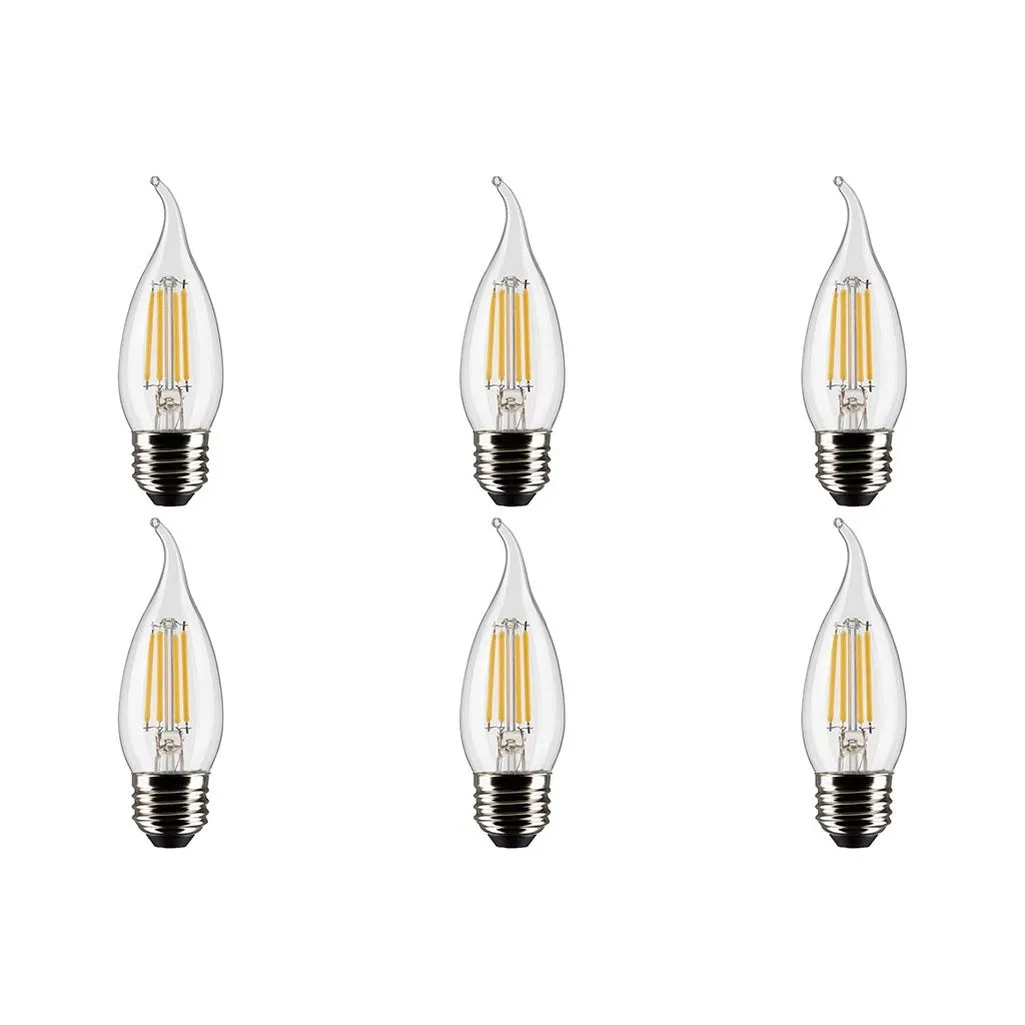 5.5W CA10 LED - Clear - Medium base - 90 CRI - 2700K - 120V - 6-Pack