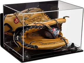 Acrylic Baseball Glove Display Case - Mirror Wall Mounts ((A018/V40))