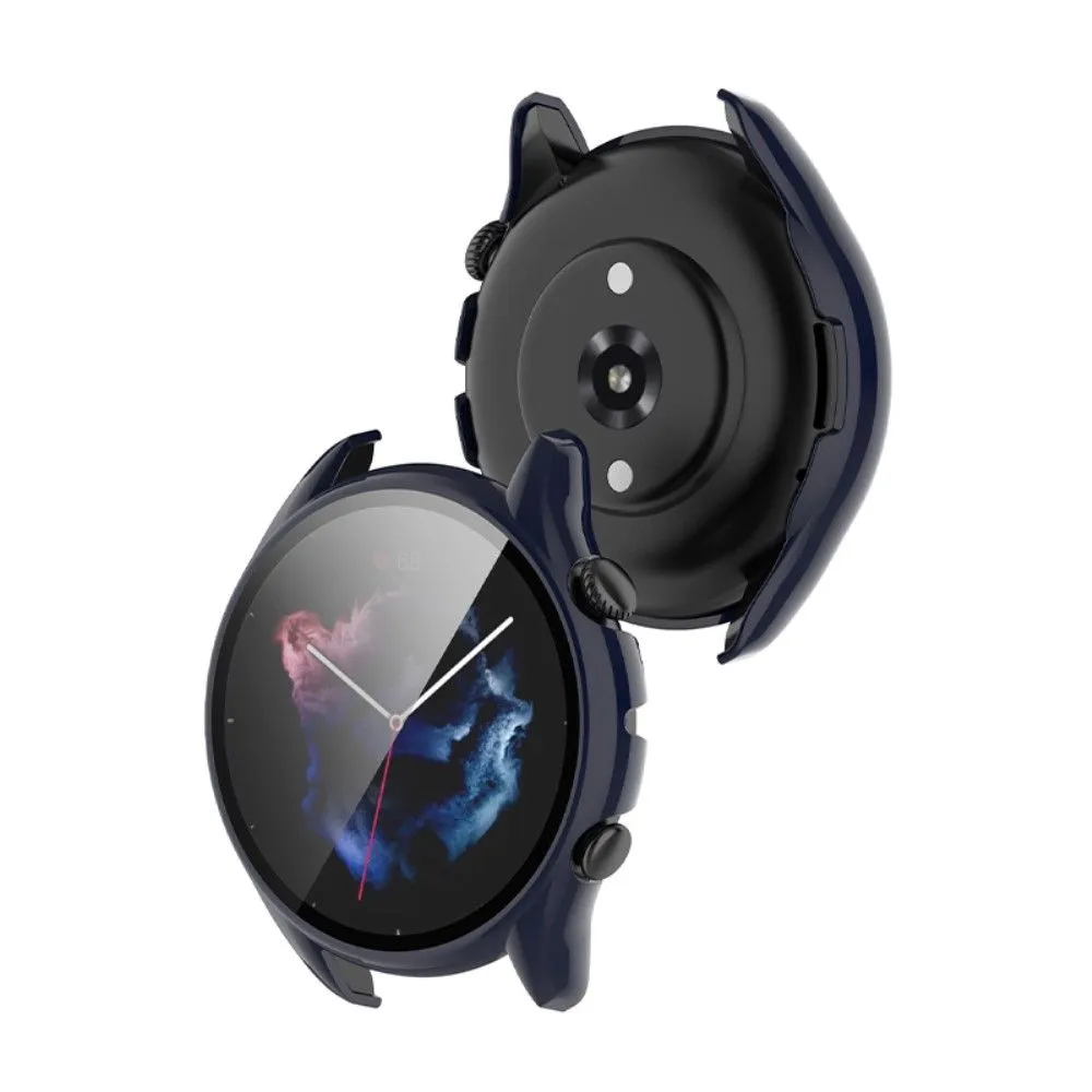 Amazfit GTR 3 / 3 Pro protective cover with tempered glass - Midnight Blue