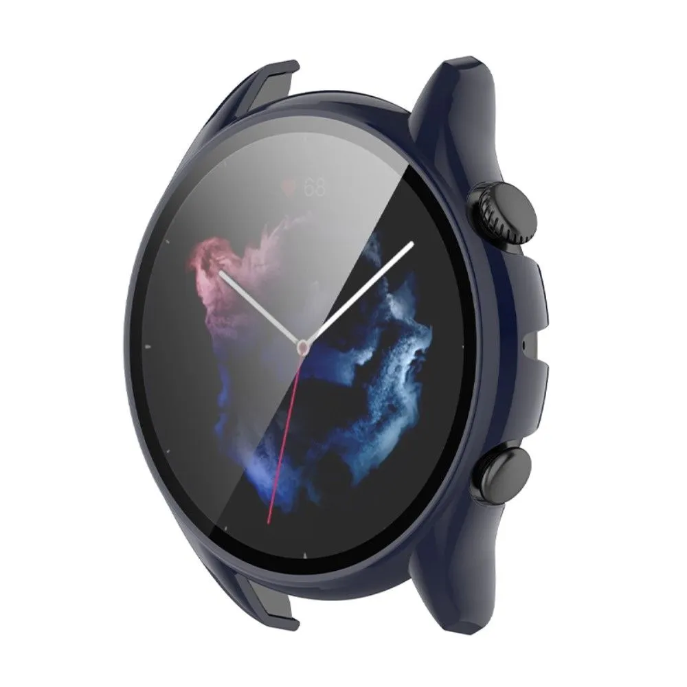 Amazfit GTR 3 / 3 Pro protective cover with tempered glass - Midnight Blue