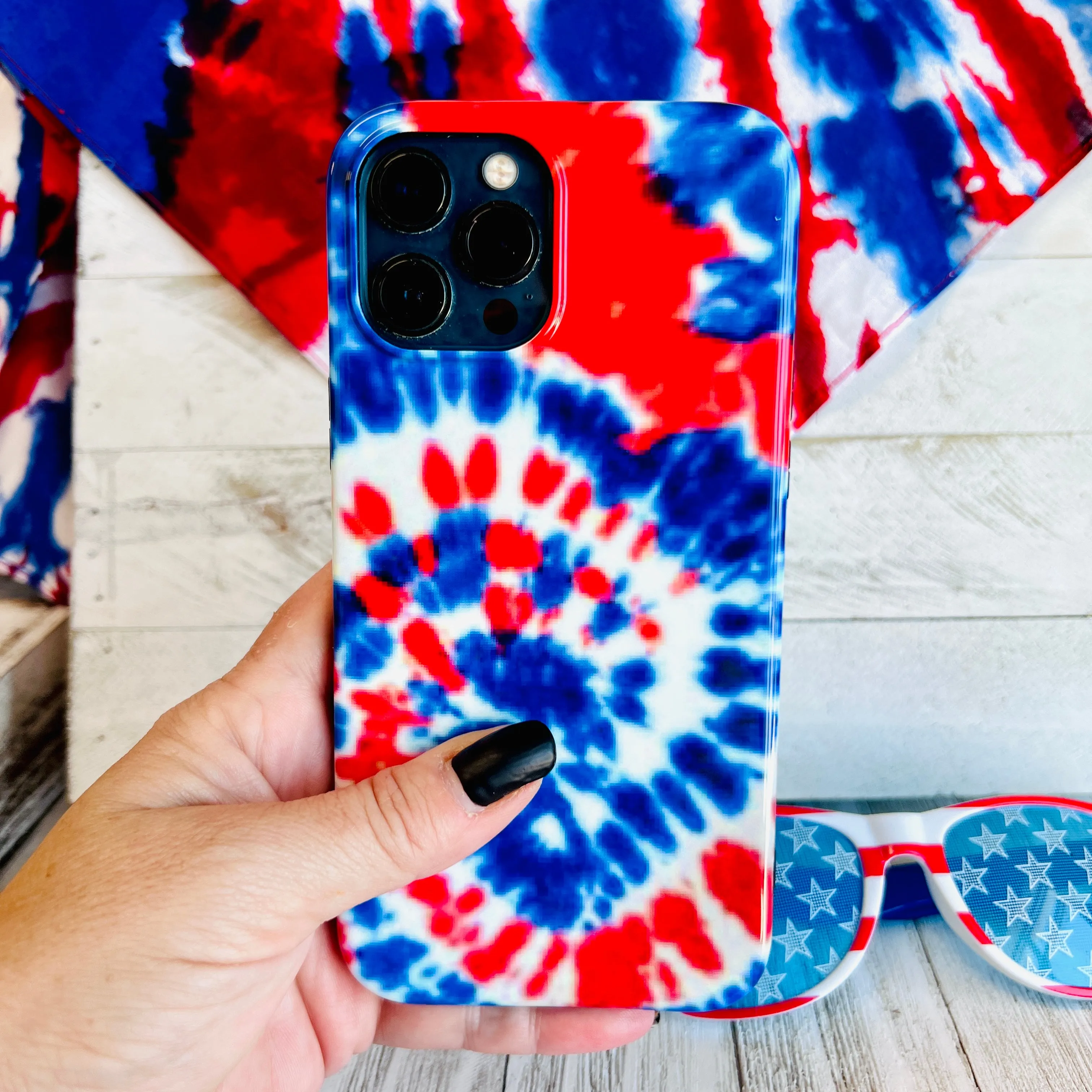 American Tie Dye Phone Case For iPhone