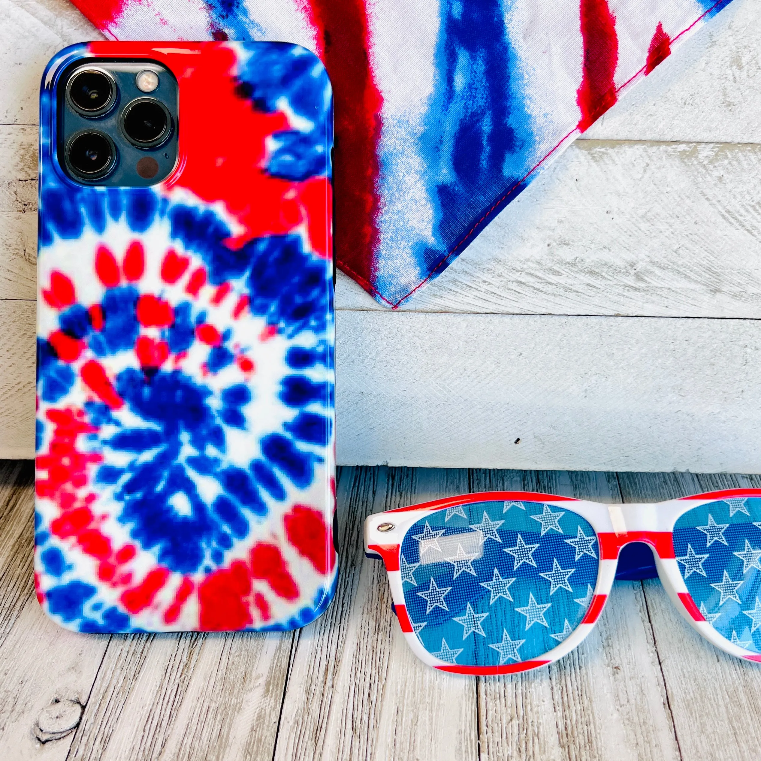 American Tie Dye Phone Case For iPhone