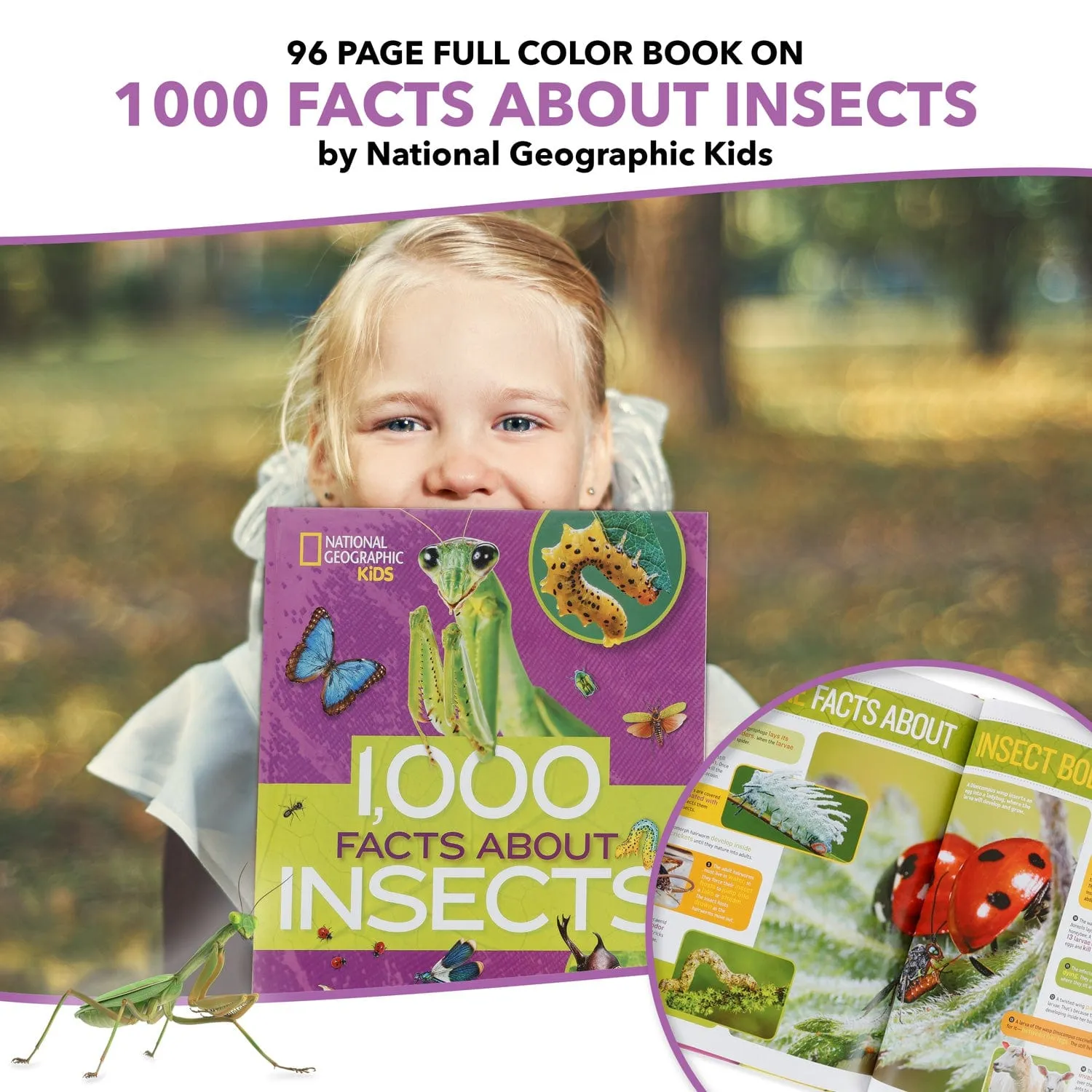 AmScope Kid's Genuine Insect Explorer Series Set featuring 60X-120X Portable LED Handheld Microscope, Ultimate Insect Exploration Set and more