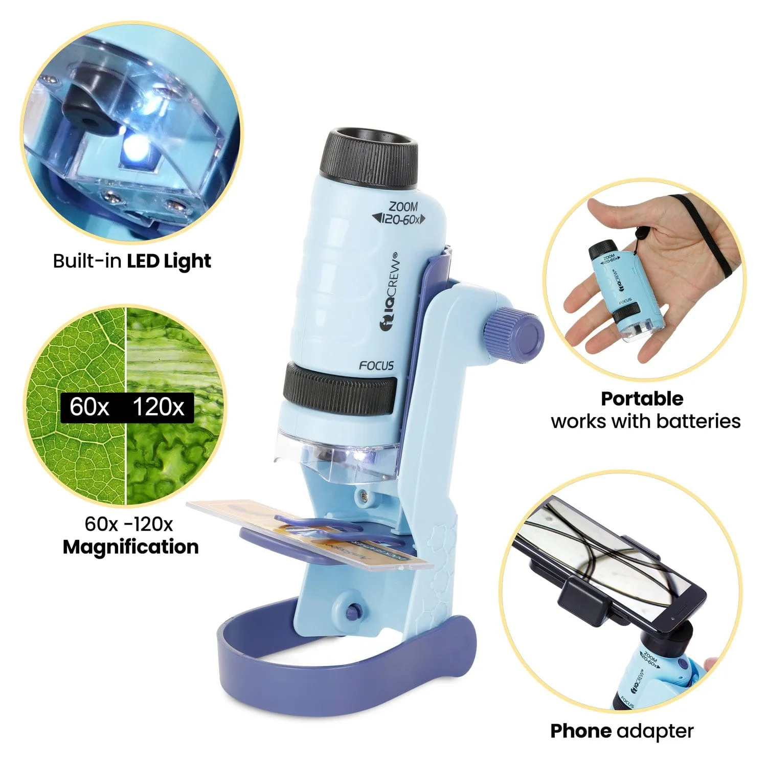 AmScope Kid's Genuine Insect Explorer Series Set featuring 60X-120X Portable LED Handheld Microscope, Ultimate Insect Exploration Set and more