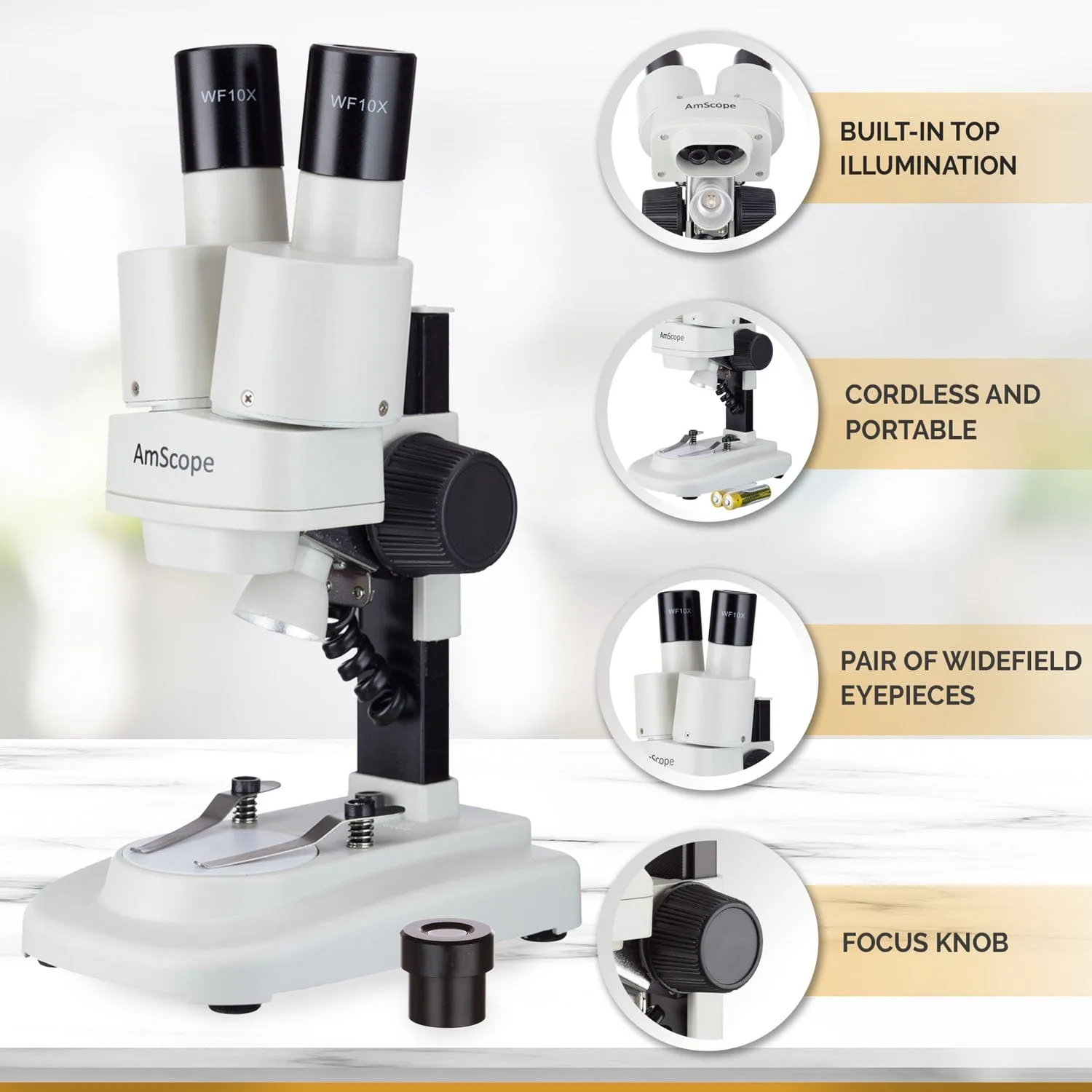 AmScope Kid's Genuine Insect Explorer Series Set featuring 60X-120X Portable LED Handheld Microscope, Ultimate Insect Exploration Set and more