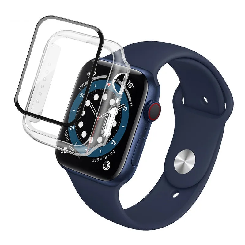 AMZER 2 in 1 PC Frame Case with Tempered Glass Film For Apple Watch Series 8 41mm