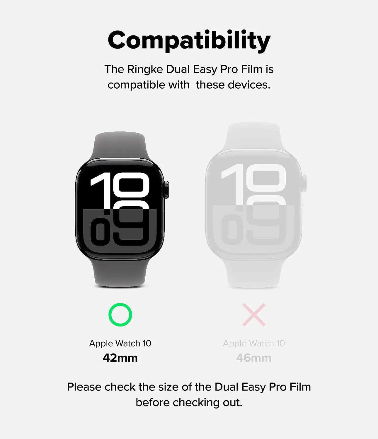 Apple Watch 10 (42mm) Screen Protector | Dual Easy Film Pro