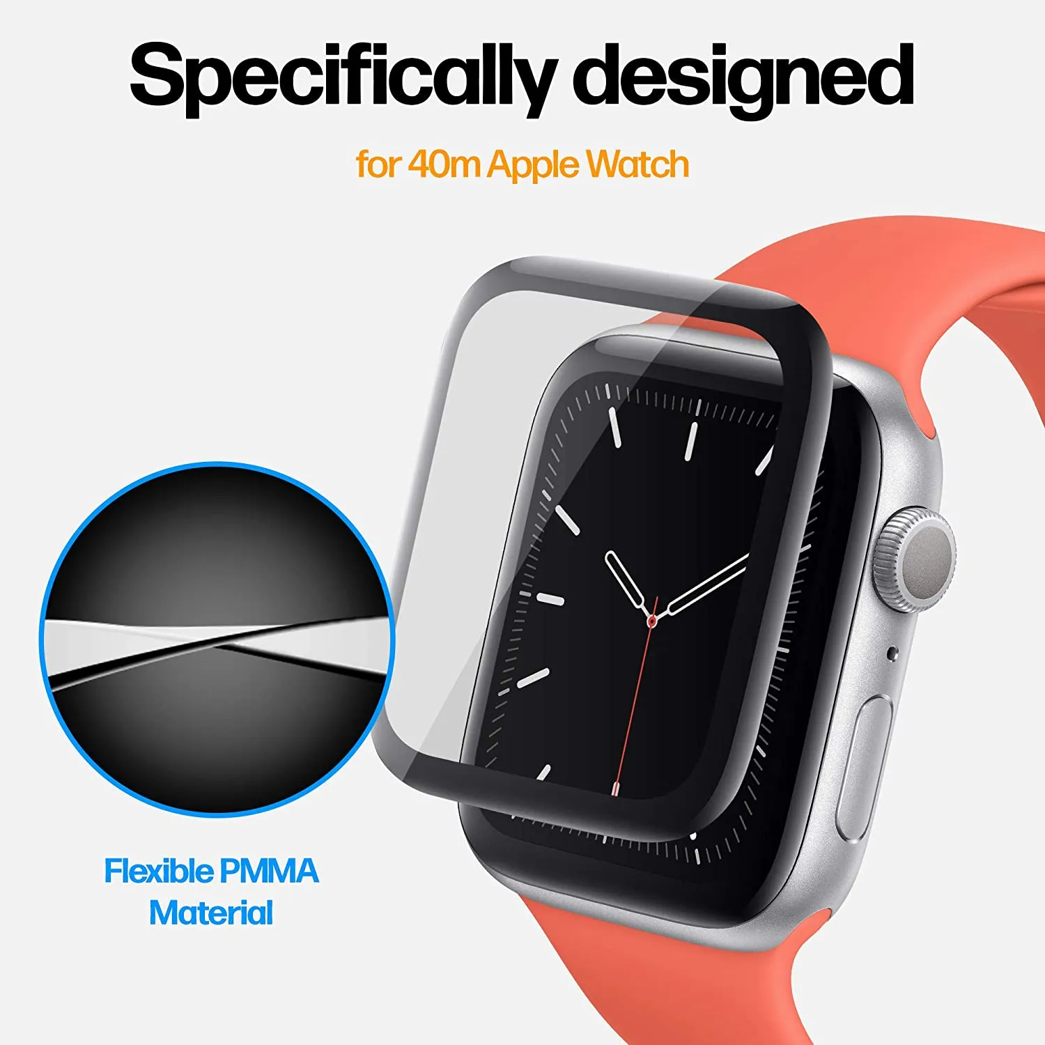 Apple Watch 40mm Premium PMMA Screen Protector [2-Pack]