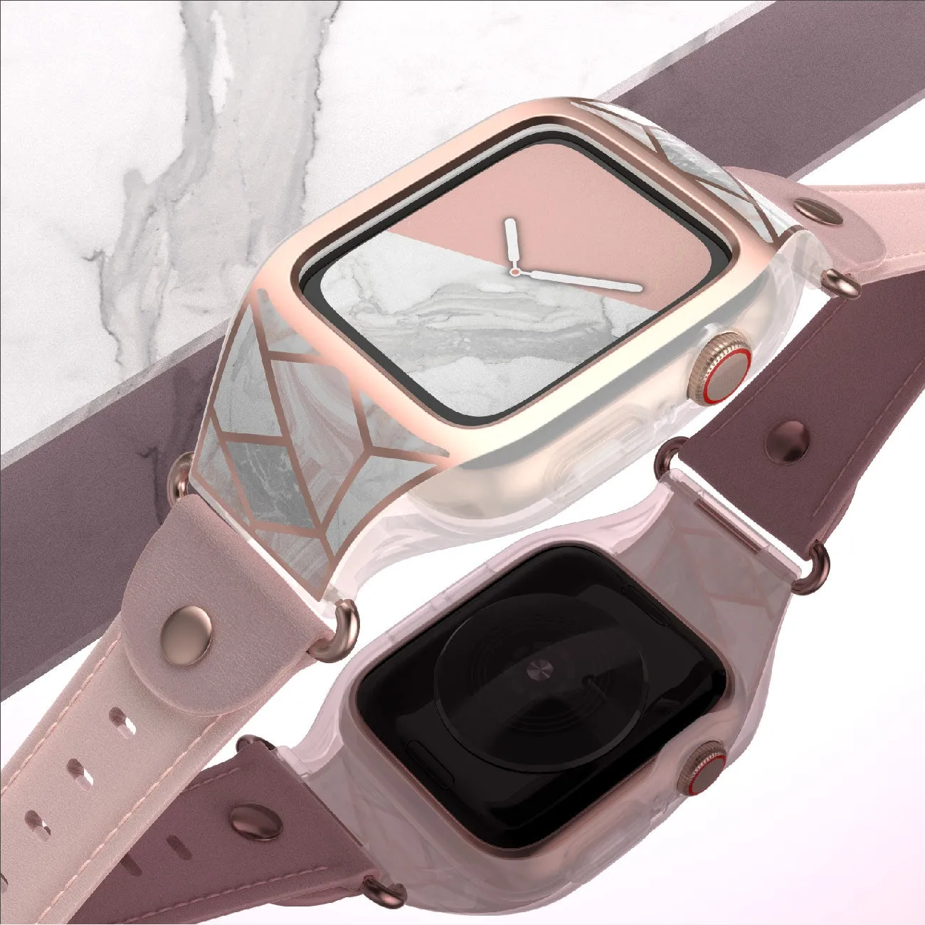 Apple Watch 42mm Cosmo Case - Marble Pink