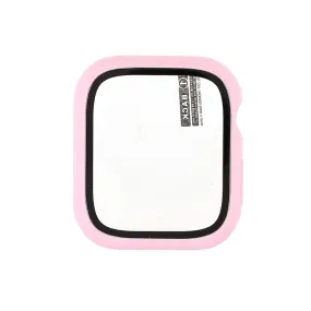 Apple Watch (45mm) matte cover with tempered glass - Pink