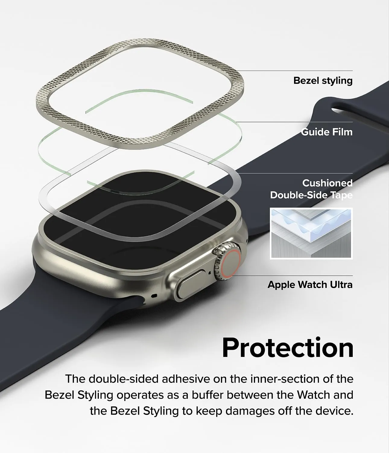 Apple Watch Ultra 2 / 1 Screen Protector 49mm) and Case |Bezel Styling & Glass- 49-48