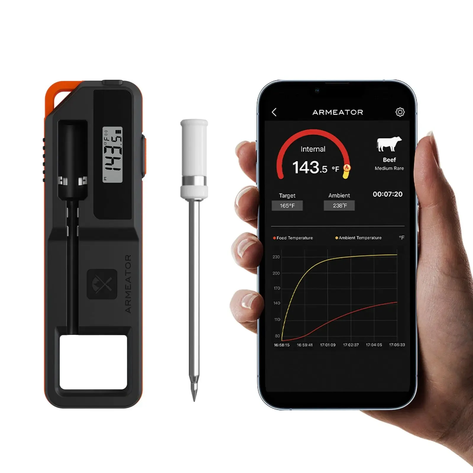 ARMEATOR A1 Wireless Bluetooth Meat Thermometer