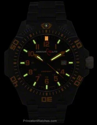 ArmourLite Caliber Series - Orange - PVD Bracelet - Tritium - Date - 200m