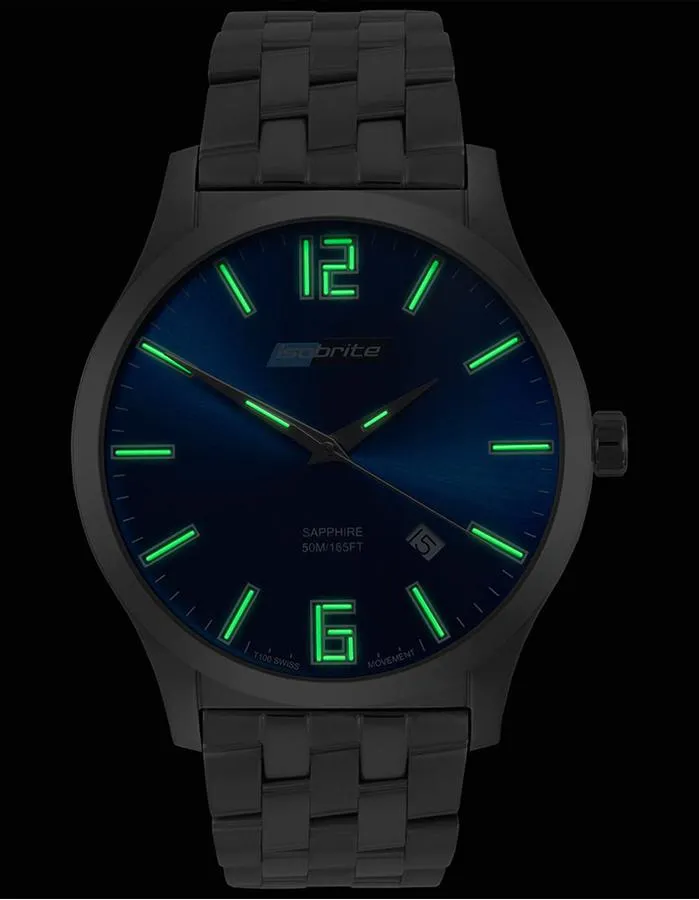 ArmourLite Isobrite Grand Slimline Series - Blue Dial - Stainless Steel Bracelet