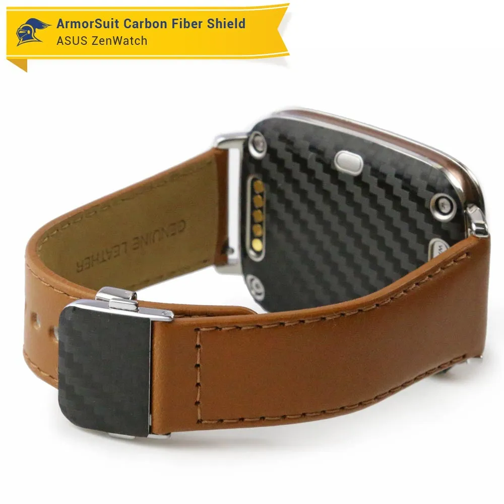 Asus ZenWatch Screen Protector   Black Carbon Fiber Skin