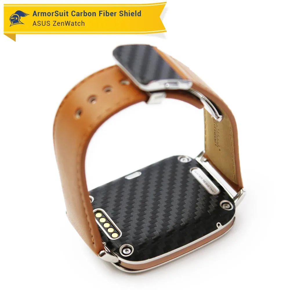 Asus ZenWatch Screen Protector   Black Carbon Fiber Skin