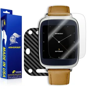 Asus ZenWatch Screen Protector   Black Carbon Fiber Skin