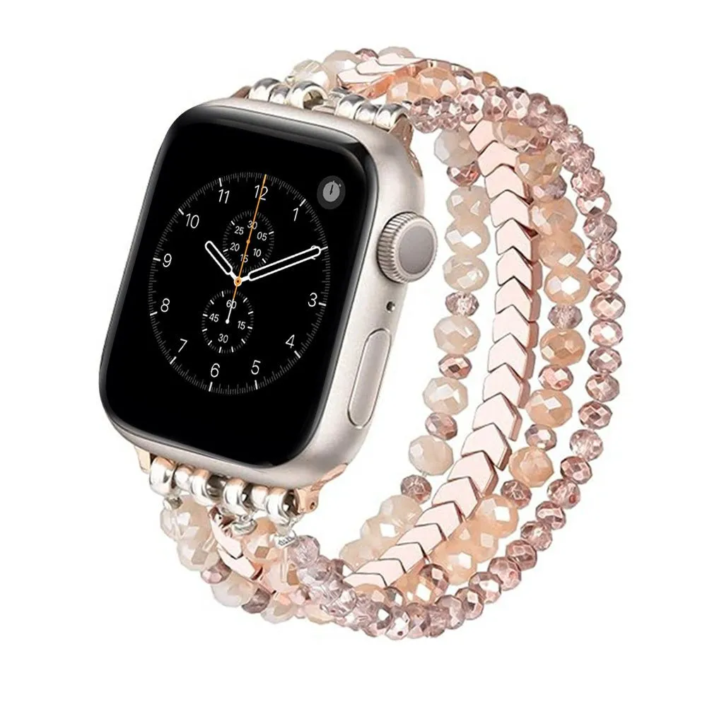 Beaded Steel Apple Watch Band for Women