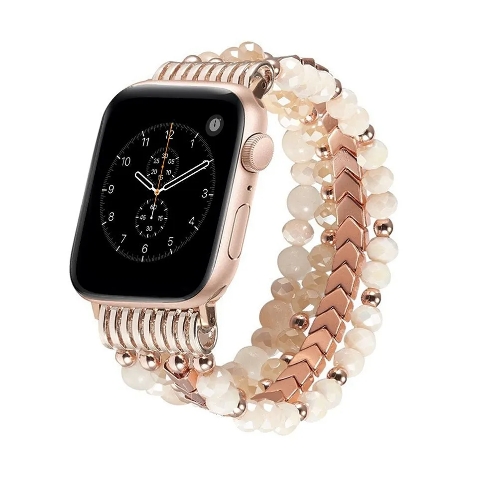 Beaded Steel Apple Watch Band for Women