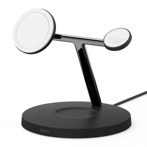 Belkin BOOST↑CHARGE™ PRO 3-in-1 Wireless Charging Stand with MagSafe Support - Black - Brand New