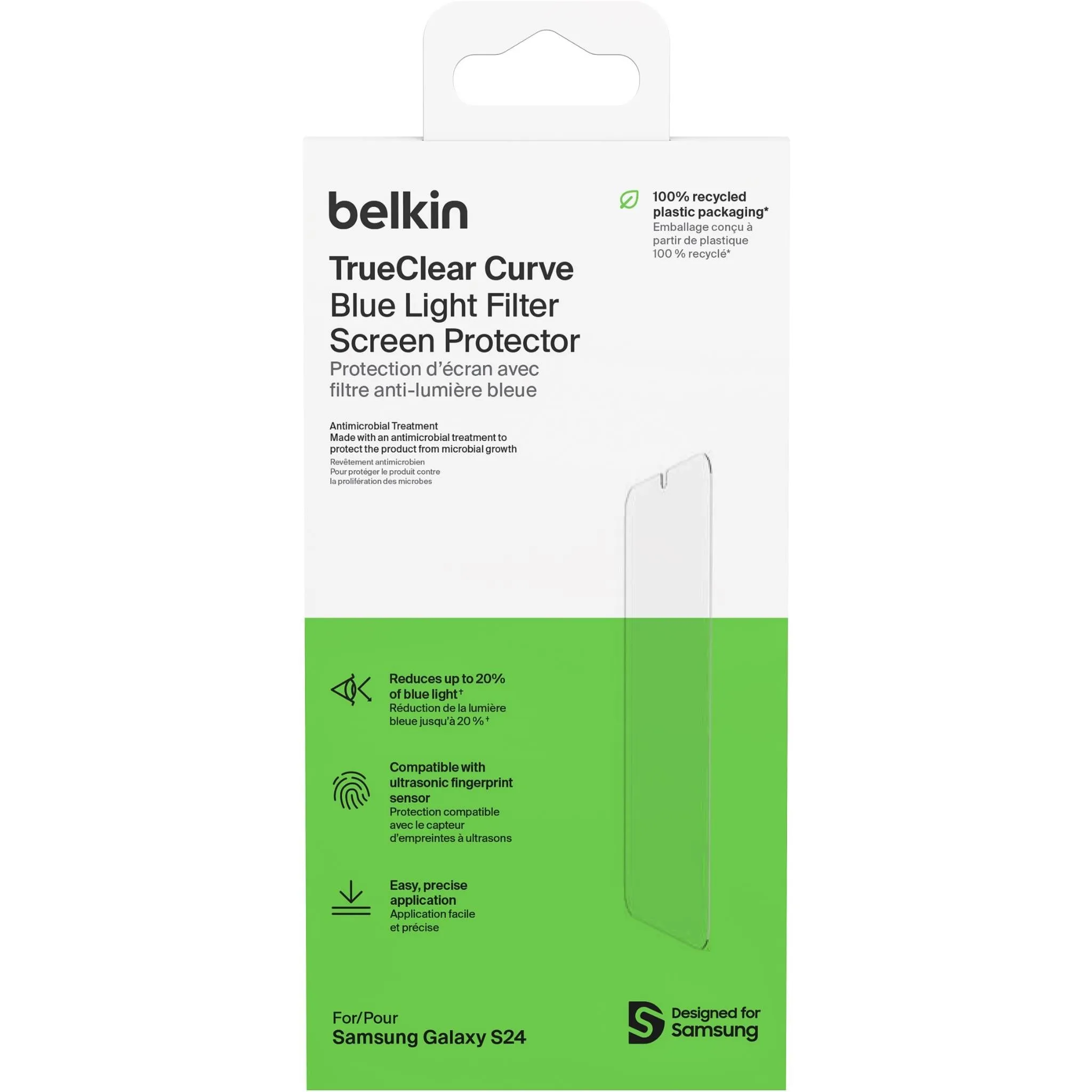 Belkin ScreenForce TruClear Screen Protector for Galaxy S24