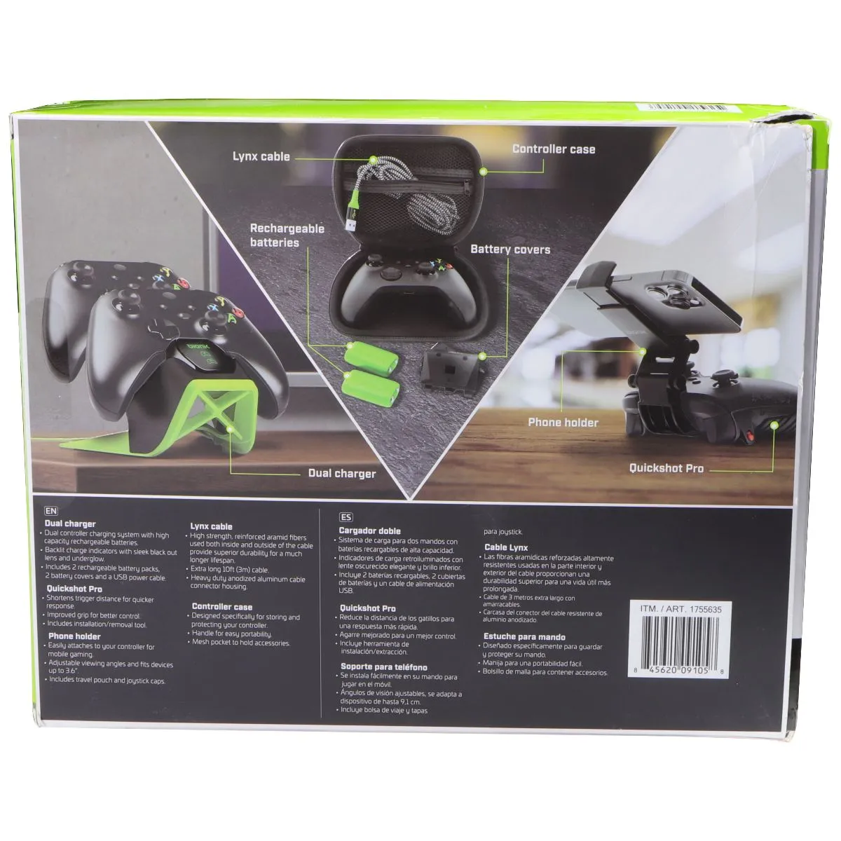 bionik Pro Kit  for XBOX Series XS - Neon Green / Black