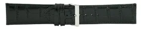 Black Alligator Leather Watch Band 28mm 115992