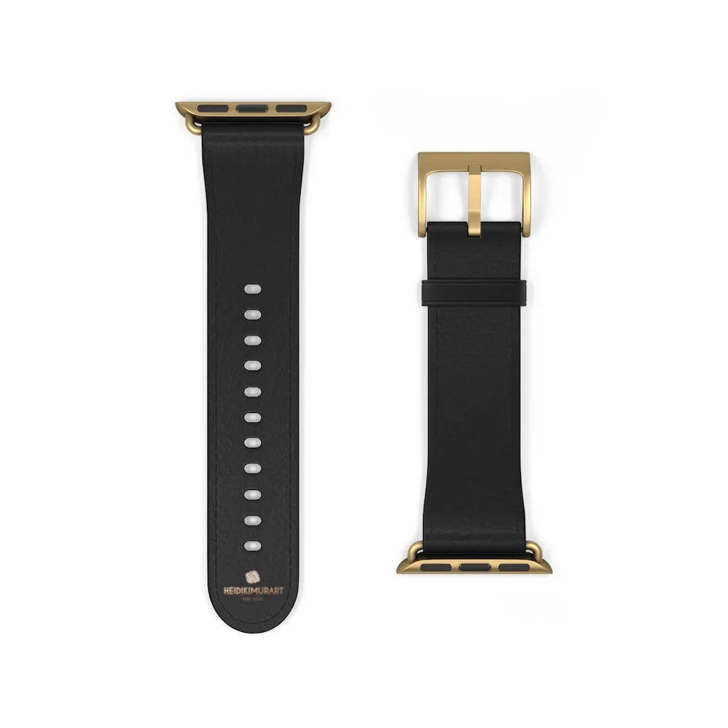 Black Apple Watch Band, Premium Watch Band Strap For Apple Watches- Made in USA