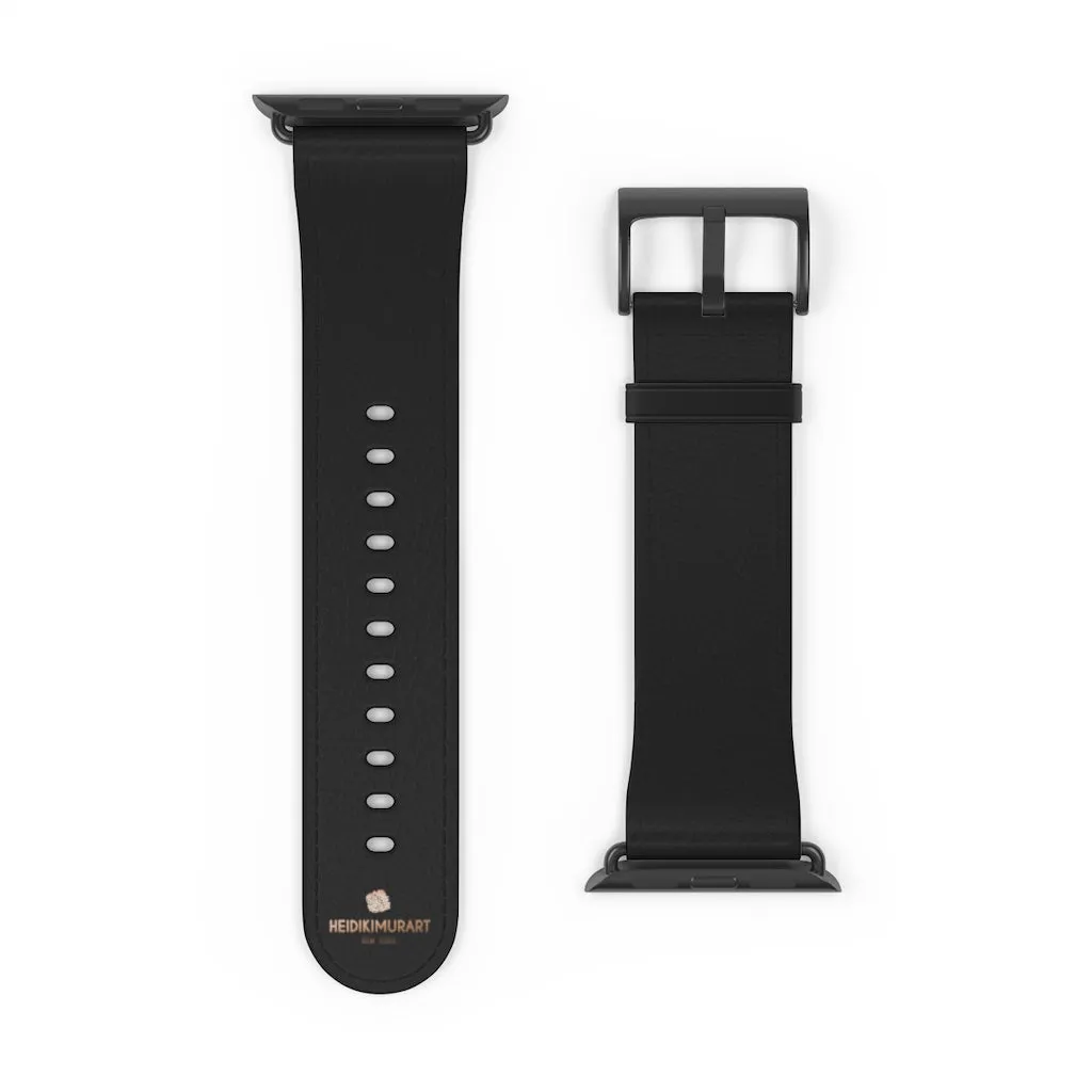 Black Apple Watch Band, Premium Watch Band Strap For Apple Watches- Made in USA