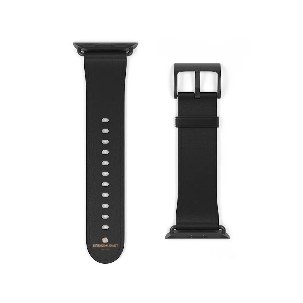 Black Apple Watch Band, Premium Watch Band Strap For Apple Watches- Made in USA