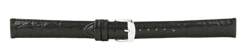 Black Crocodile Leather Watch Band 16mm (Long) 110927