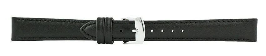 Black Padded Stitch Watch Band 14mm 105808