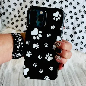 Black Paw Print Case For iPhone