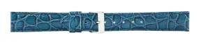 Blue Crocodile Leather Watch Band 18mm 110919