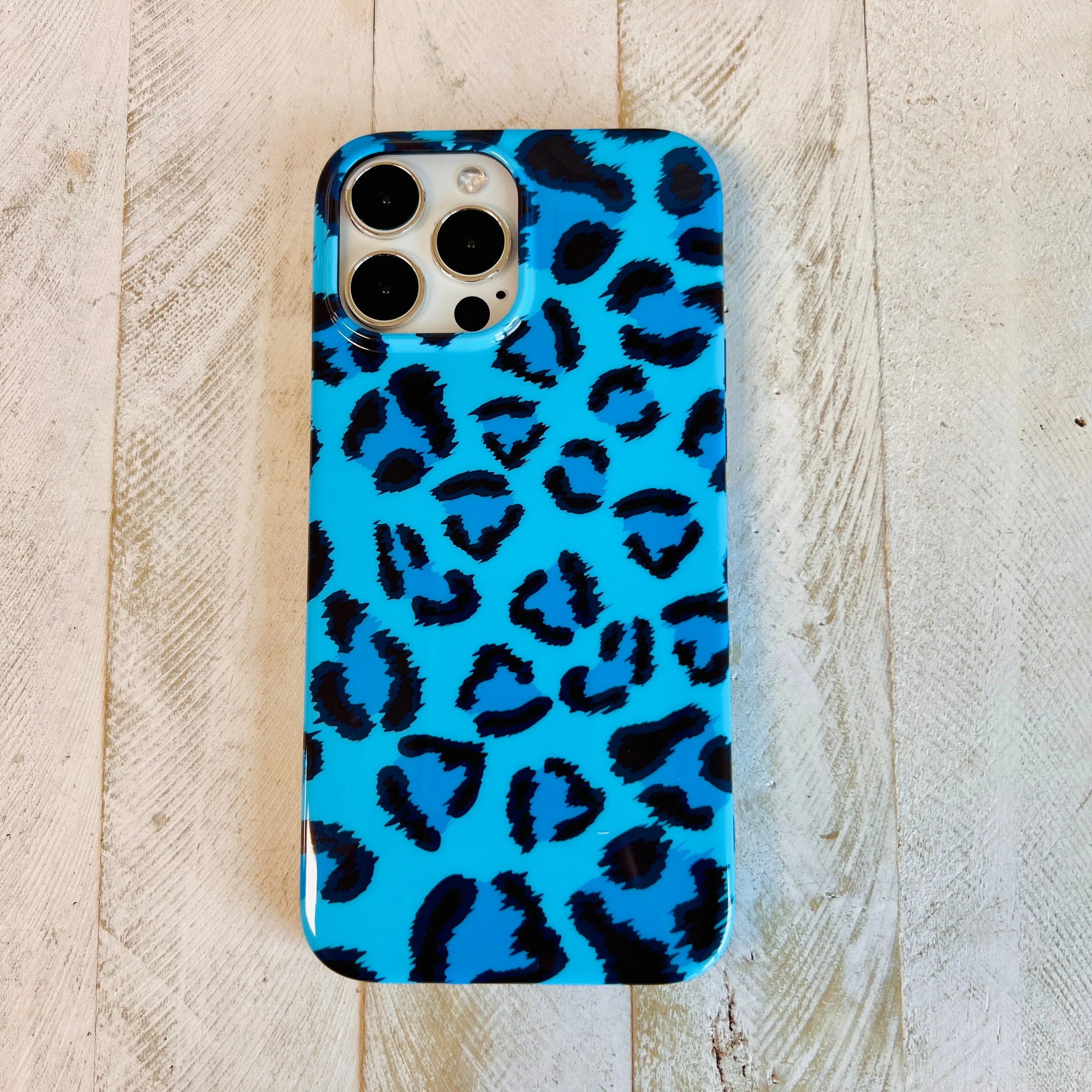 Blue Leopard Phone Case For iPhone